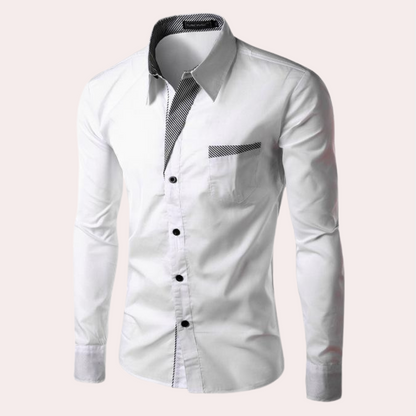 Men's Slim Fit Long Sleeve Dress Shirt