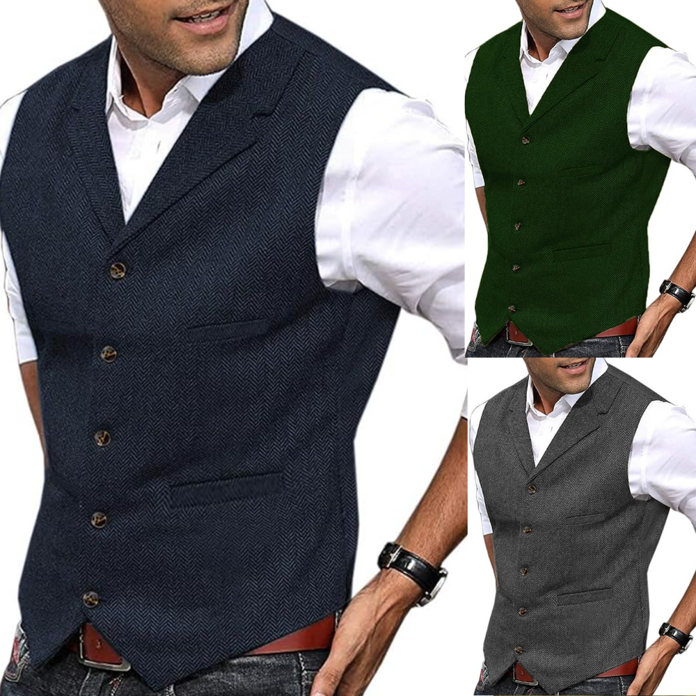 Herren Weste Elegante Ärmellose Mode - IdealeKleiden