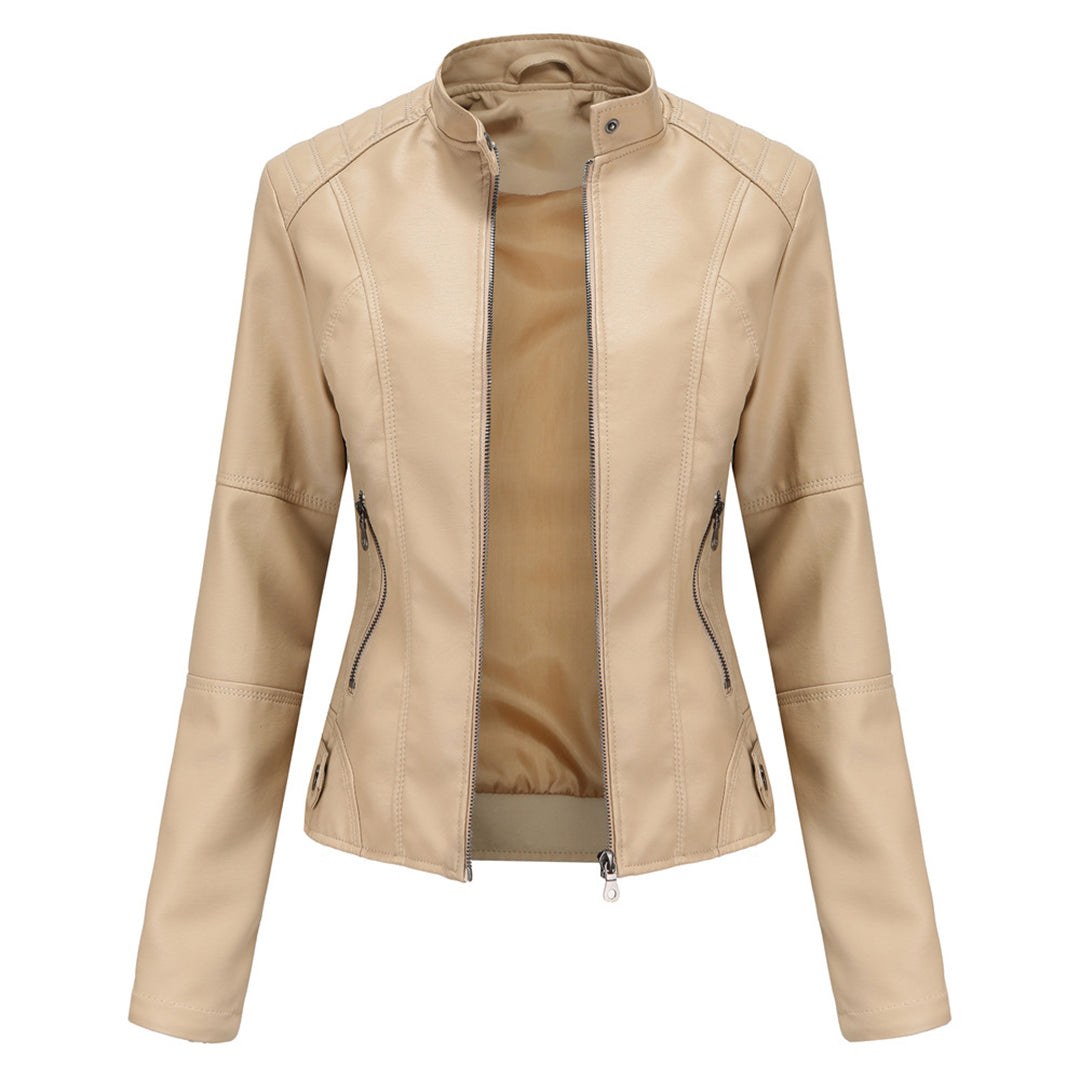 Stylish Leather Jacket Women's Biker Style