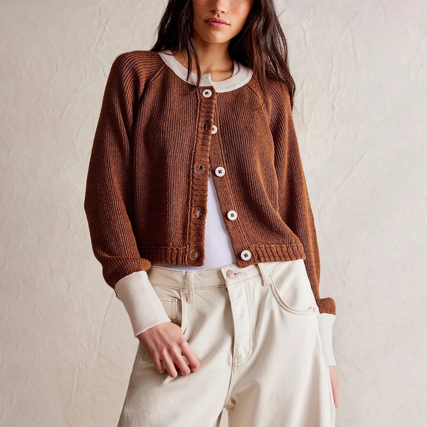 Damen Cardigan Langärmlig Trendig - IdealeKleiden