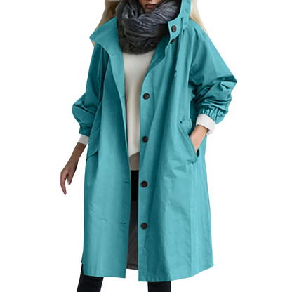 Women's Waterproof Hooded Trench Coat