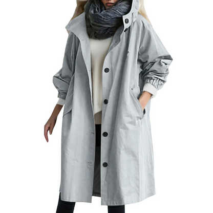 Women's Waterproof Hooded Trench Coat
