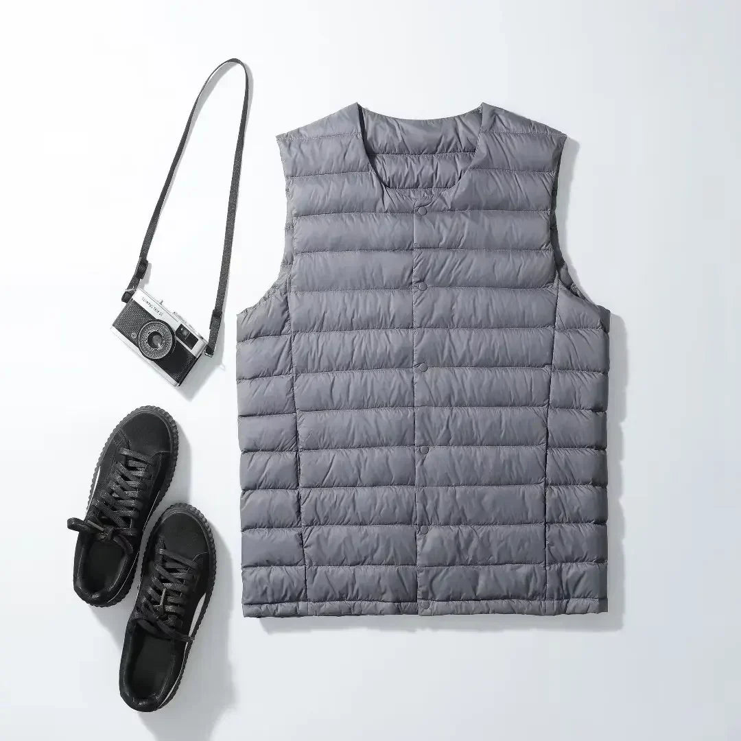 Herren Daunenweste Ärmellos Leicht & Warm Winter - IdealeKleiden