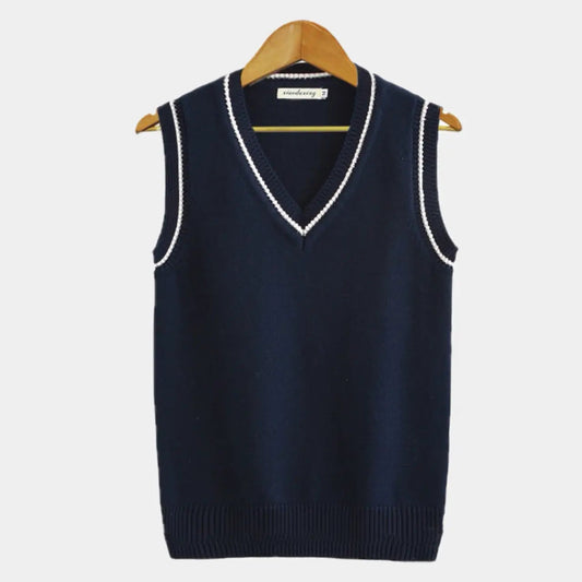 Herren Pullover Ärmellos V-Ausschnitt Modern Strick - IdealeKleiden