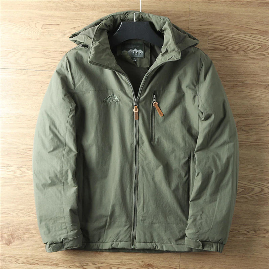 Practical Outdoor Jacket Water Repellent Fleece Hood