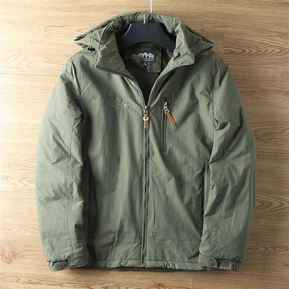 Practical Outdoor Jacket Water Repellent Fleece Hood