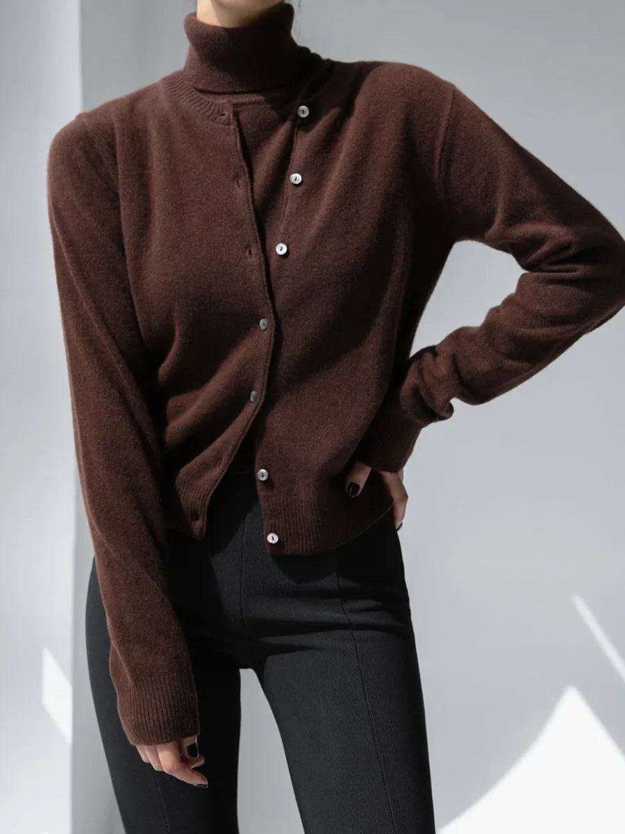 Damen Strickset Cardigan und Pullover Warm - IdealeKleiden