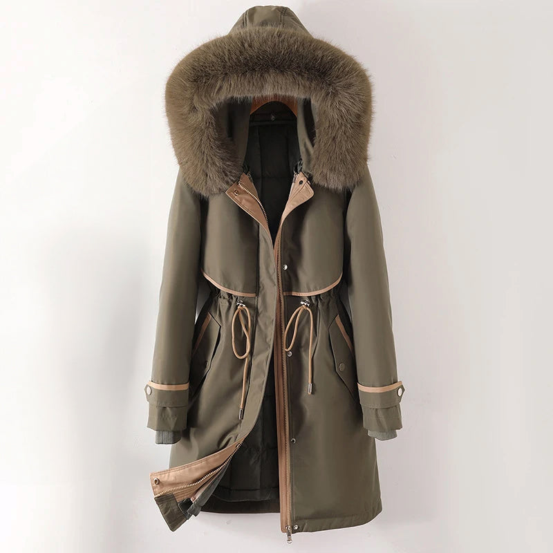 Women's Winter Jacket Warm Quilted Hooded