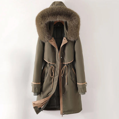 Women's Winter Jacket Warm Quilted Hooded
