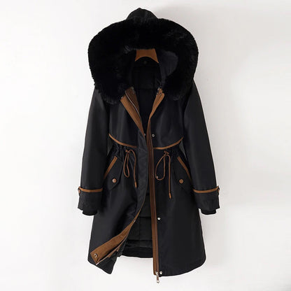 Women's Winter Jacket Warm Quilted Hooded