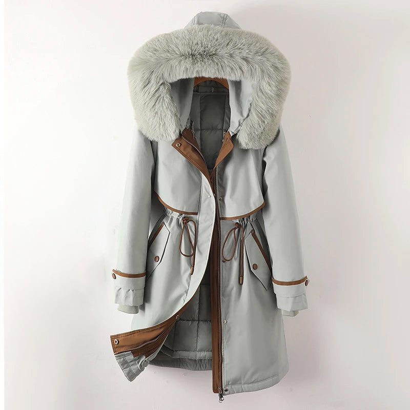 Women's Winter Jacket Warm Quilted Hooded
