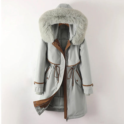 Women's Winter Jacket Warm Quilted Hooded