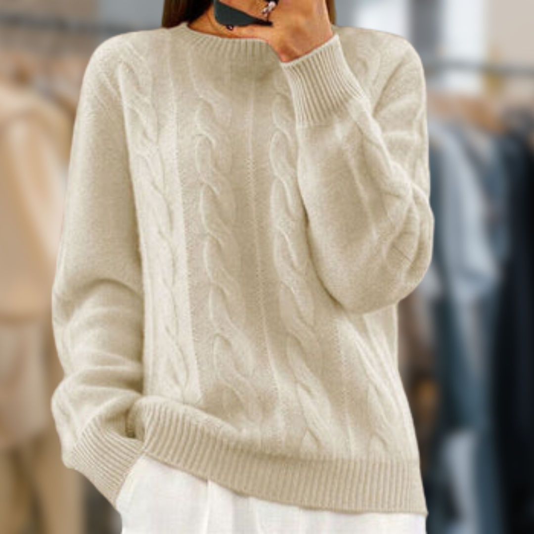 Modische Damenpullover Weich Strick - IdealeKleiden