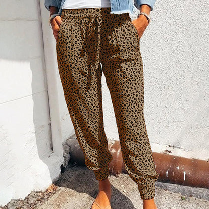 Bequeme Sweatpants Tiermuster Baummwolle Locker