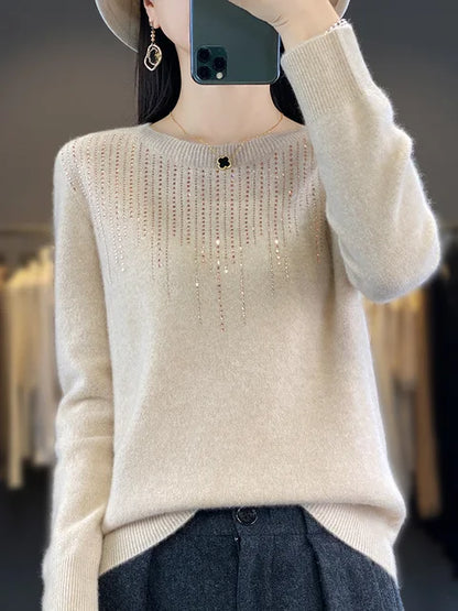 Glitter Pullover for Women Warm Fashionable