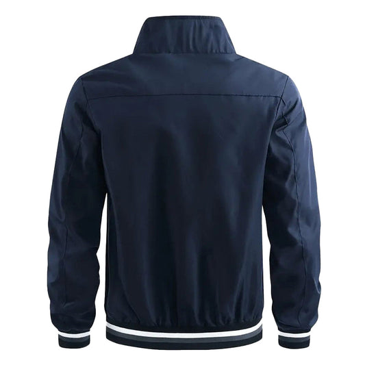 Herren Windbreaker Stehkragen Jacke - IdealeKleiden