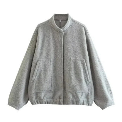 Oversize Women's Bomber Jacket Style