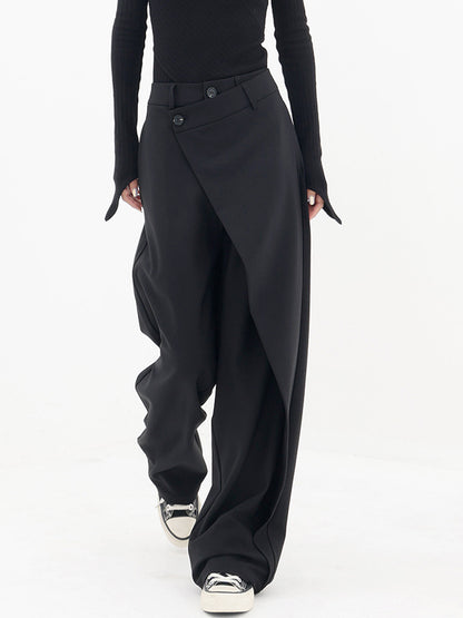 Women's Asymmetrical Wide-Leg Trousers