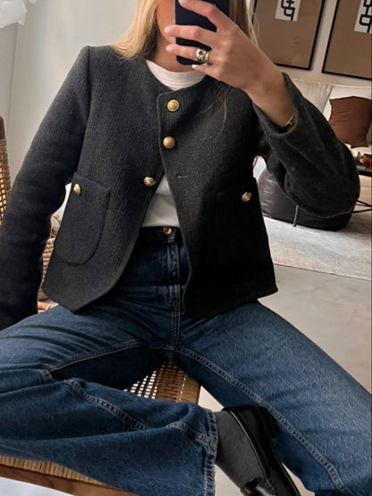 Stilvolle Tweed-Jacke Elegantes Design - IdealeKleiden