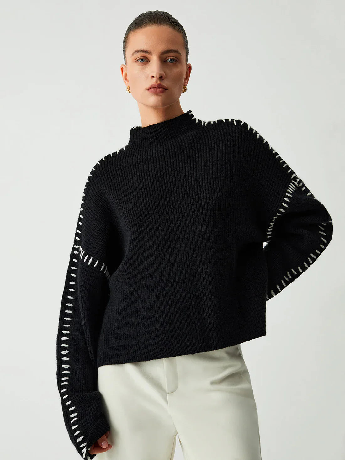 Women's Oversize Turtleneck Sweater Generous