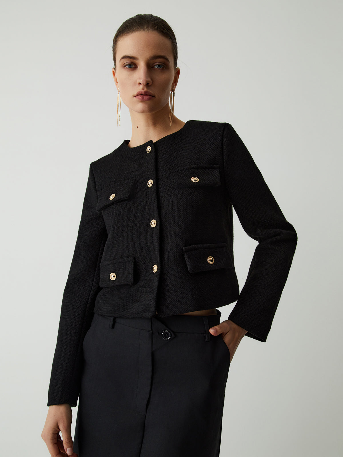 Stilvolle Tweed-Jacke Damen - IdealeKleiden