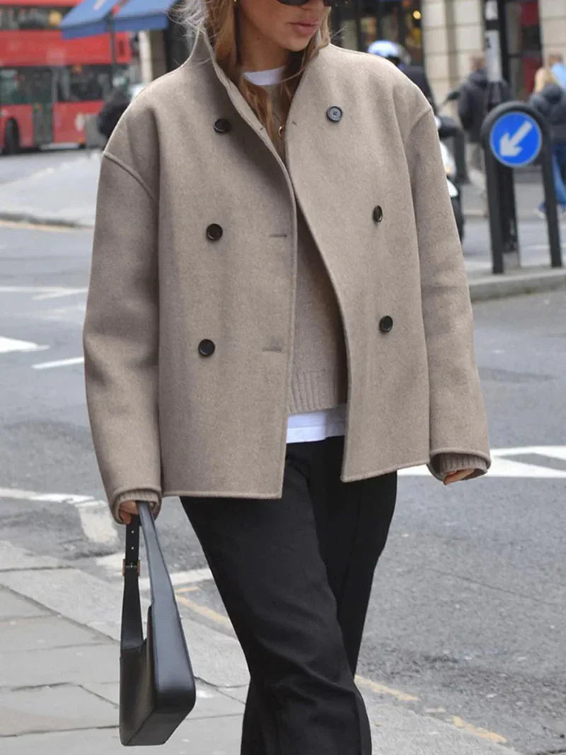Damen Kurzjacke Wollig Warm - IdealeKleiden