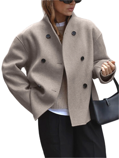 Elegant Women's Coat Timeless Wool Blend