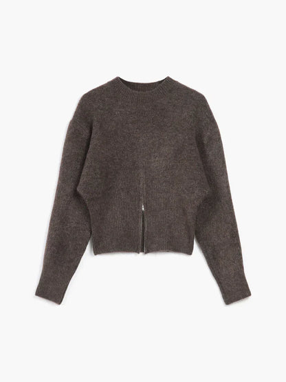 Women's Sweater with Half-Zip Modern Design