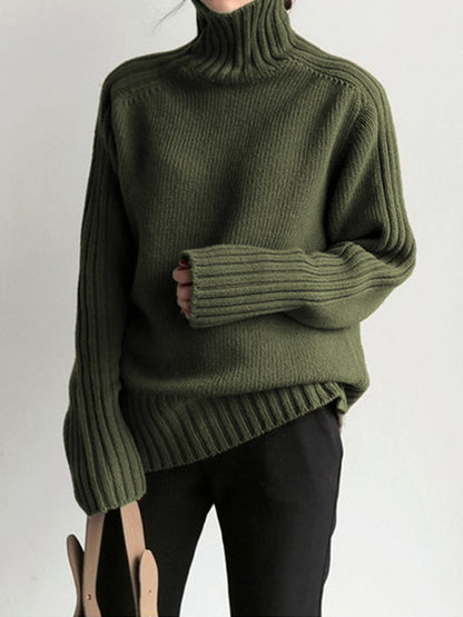 Women's Knitted Jumper High Neck Autumn Model