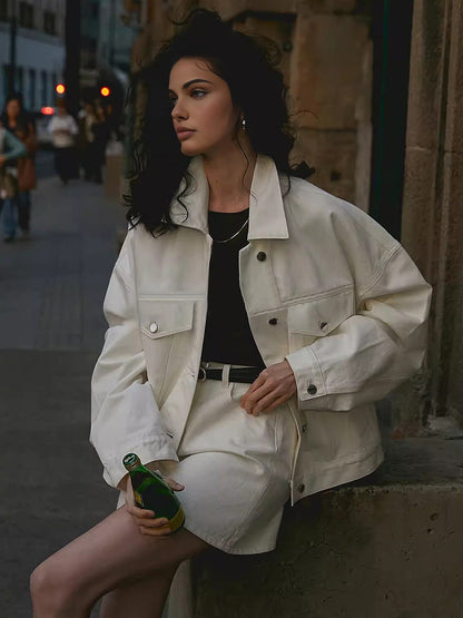 Comfortable Cotton Polo Jacket