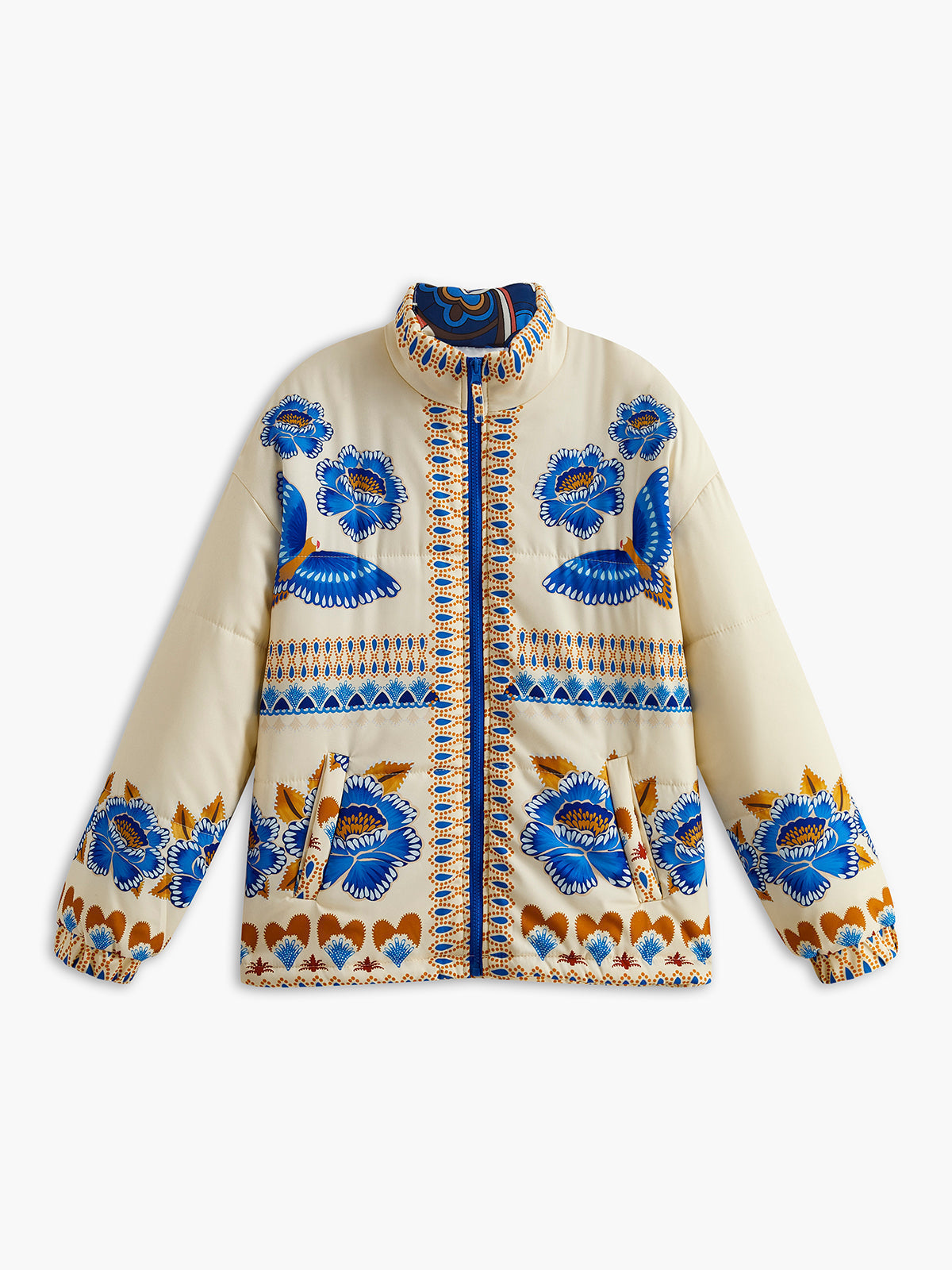 Winter jacket Boho style zipper