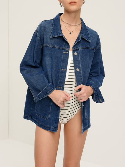 Oversized Denim Jacket Casual Trendy