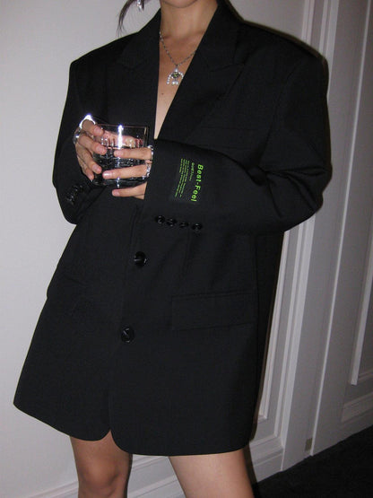 Oversized Men's Blazer Long Cut Elegant