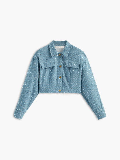Stylish Women's Crop Jacket Decor