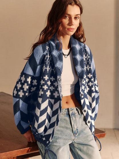 Boho Chic Jacket Printed Cozy Cut