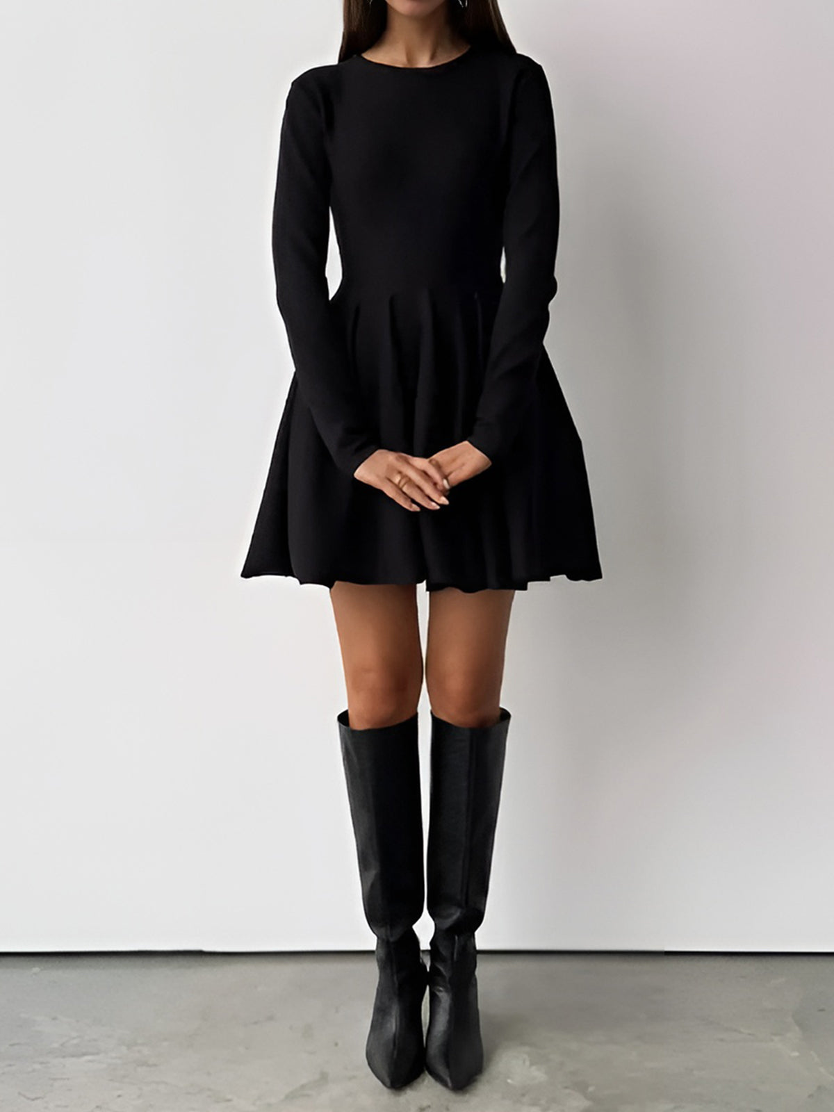 Women's Elegant Short Sleeve Mini Dress