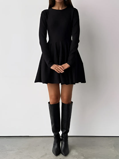 Women's Elegant Short Sleeve Mini Dress
