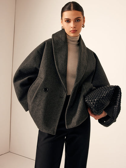 Elegant Women's Coat Shawl Collar Classic
