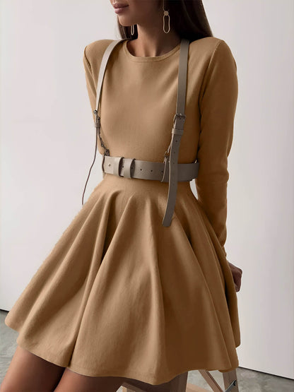 Women's Elegant Short Sleeve Mini Dress
