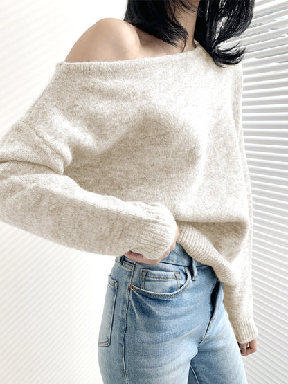 Soft Women's Dress | Off-shoulder Sweater Elegant Design