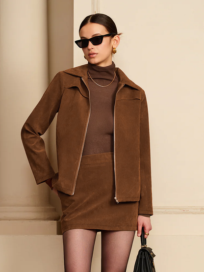Fashionable Zip-Up Jacket With Padding