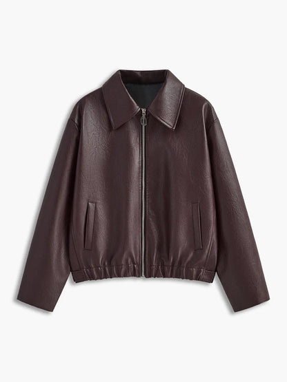 Elegant Leather Jacket Classic Style