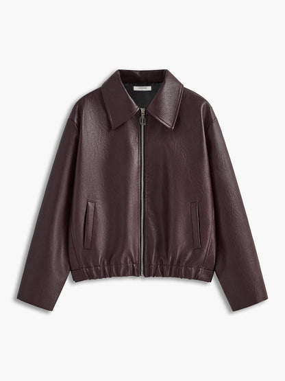 Stylish Leather Jacket Red Elegant and Timeless