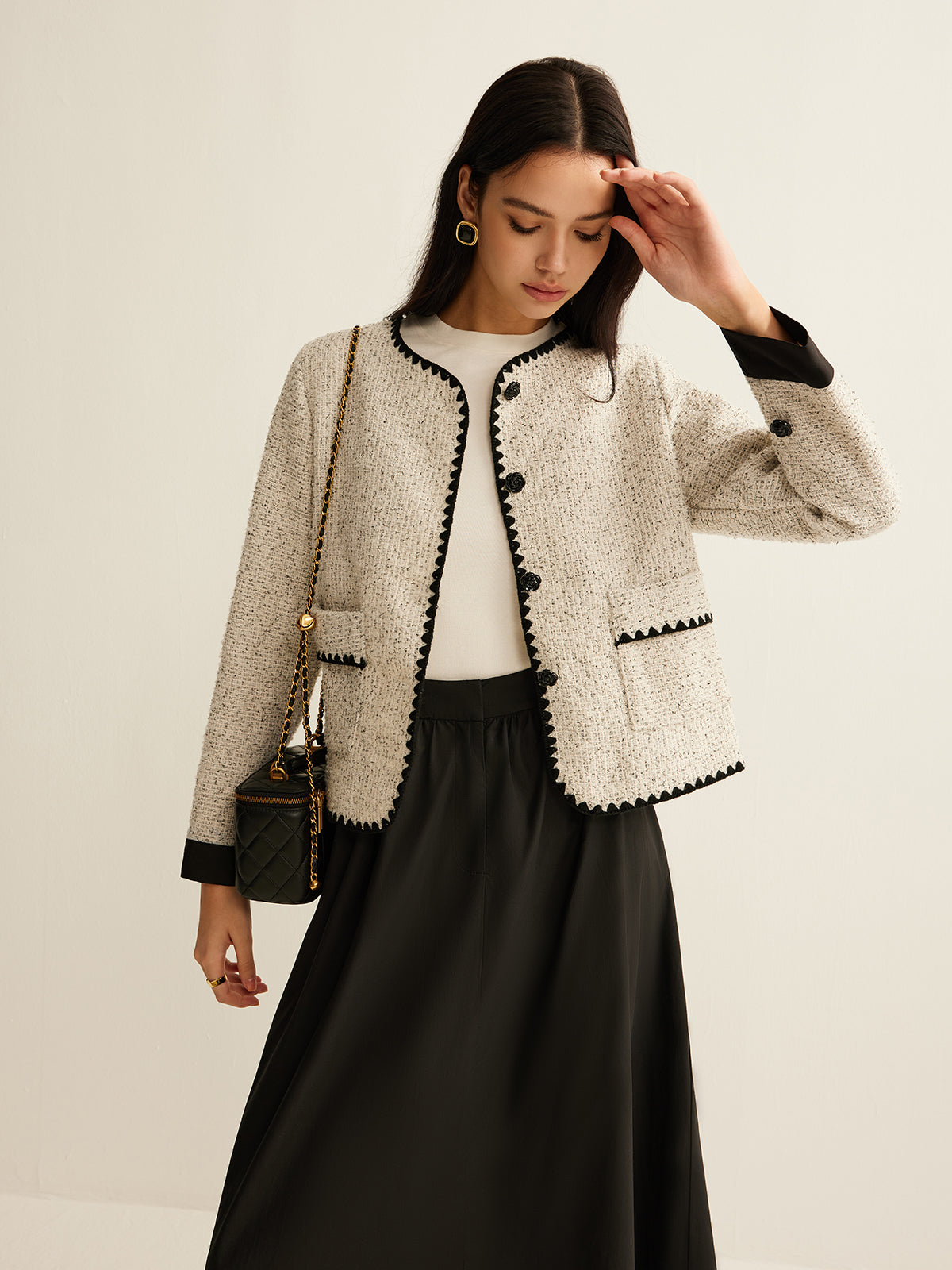 Stylish Tweed Jacket for Women, Short