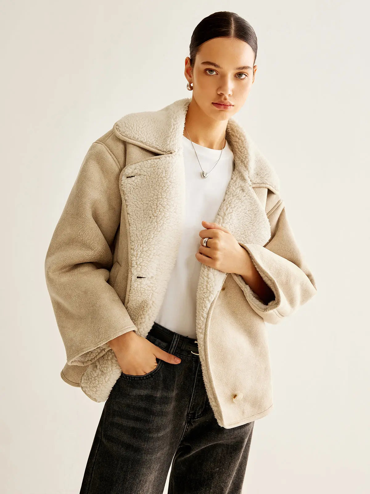 Cozy Fleece Jacket With Buttons
