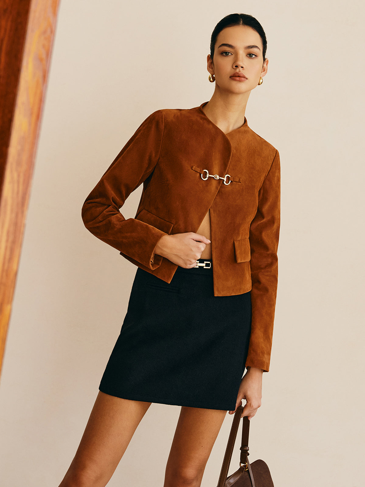 Stylish Women's Suede Jacket