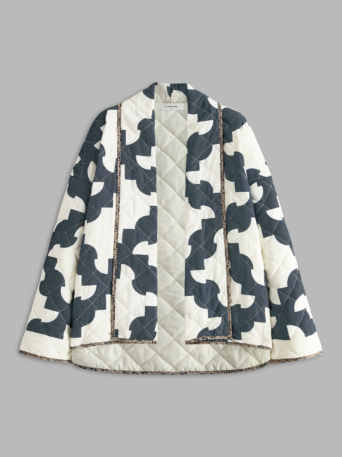 Stylish Winter Jacket Block Print Warm