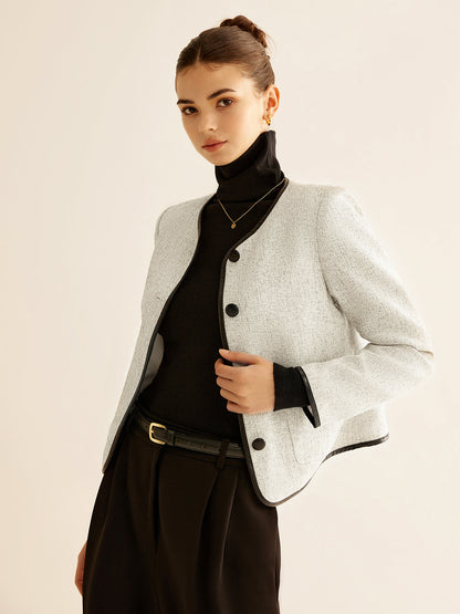 Stylish contrast jacket for women