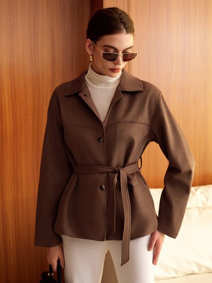 Fashionable Leather Polo Jacket Belt Bag