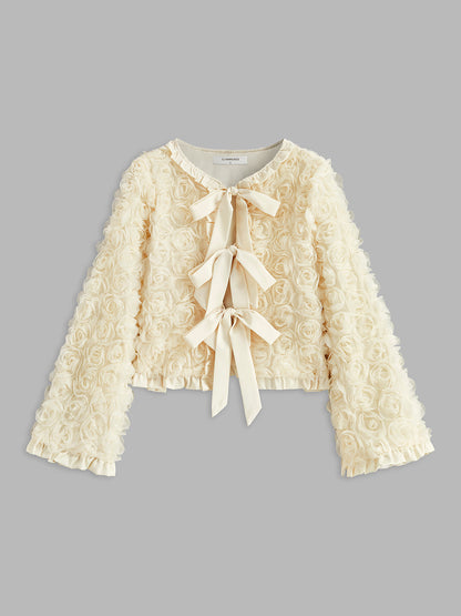 Elegant Rosette Jacket for Women